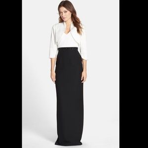 NEW Adrianna Papell 2PC Embellished Crepe Gown 8